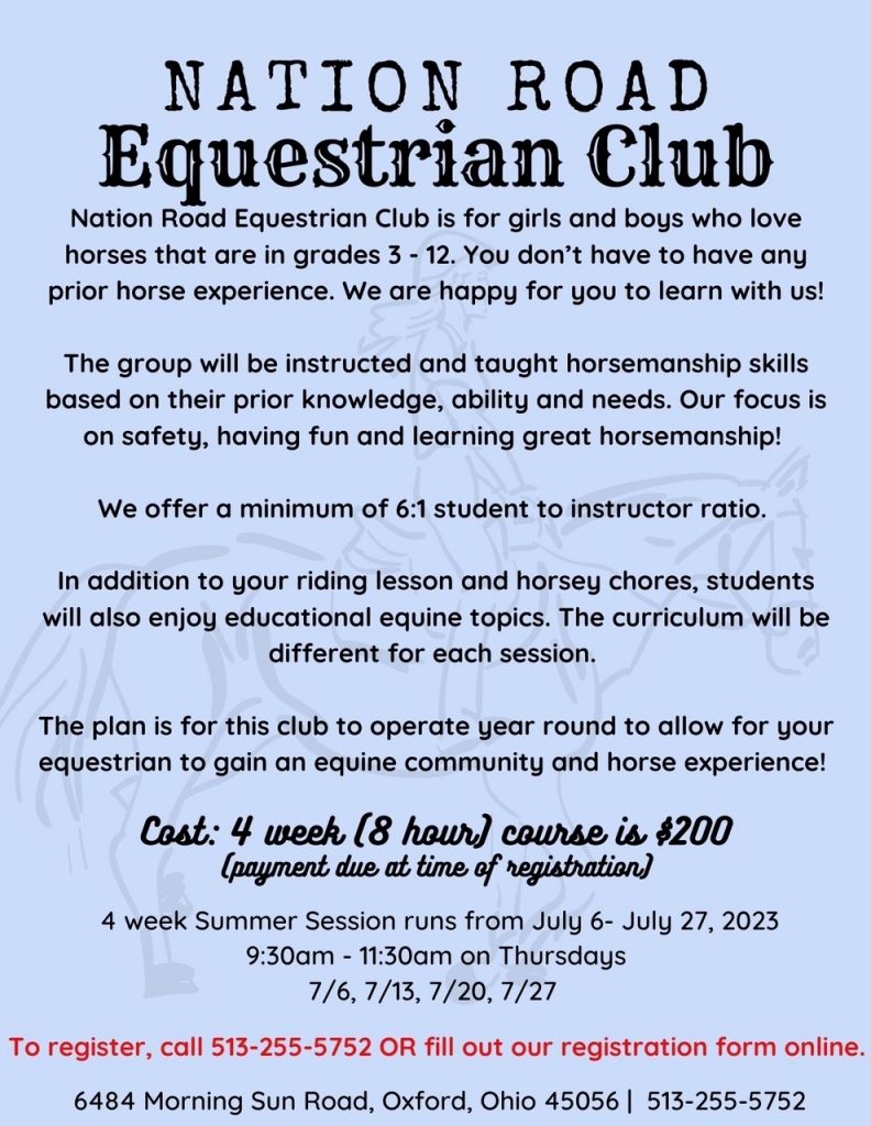 Nation Road Equestrian Club Nation Road Horse Rental, LLC